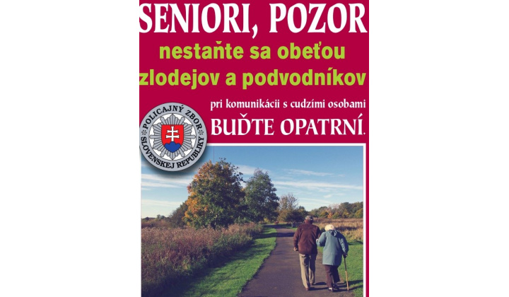 SENIORI, POZOR